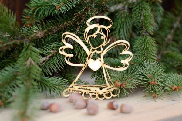 Anioł ażurowy - zimowe, świąteczne dekoracje i ozdoby